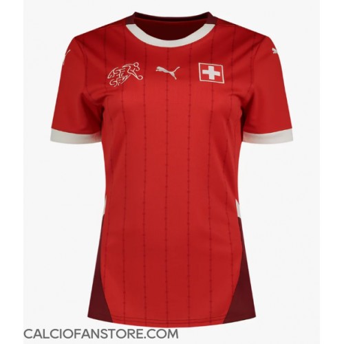Maglia Calcio Svizzera Prima Divisa Donna Europei 2024 Manica Corta